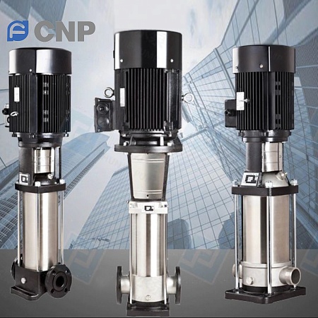 Вертикальный насос CNP CDLF1-19, 1,1 кВт, резьбовое соединение, 1х220В, 50 Гц, нержавеющая сталь, 70*С (артикул CDLF1-19LDWSC)